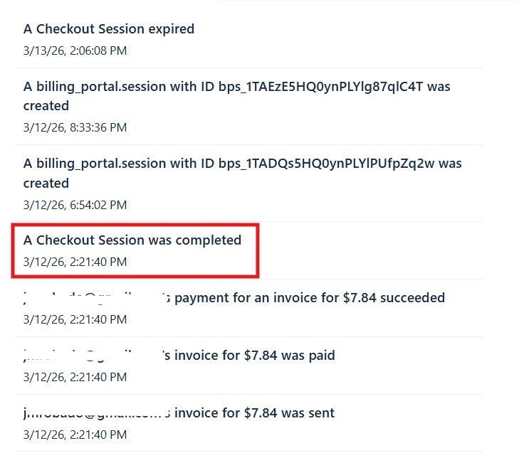 Stripe: Checkout Session Completed