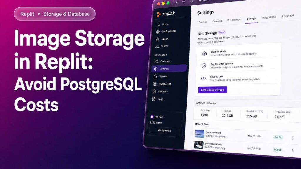 Image Storage in Replit: Avoid PostgreSQL Costs